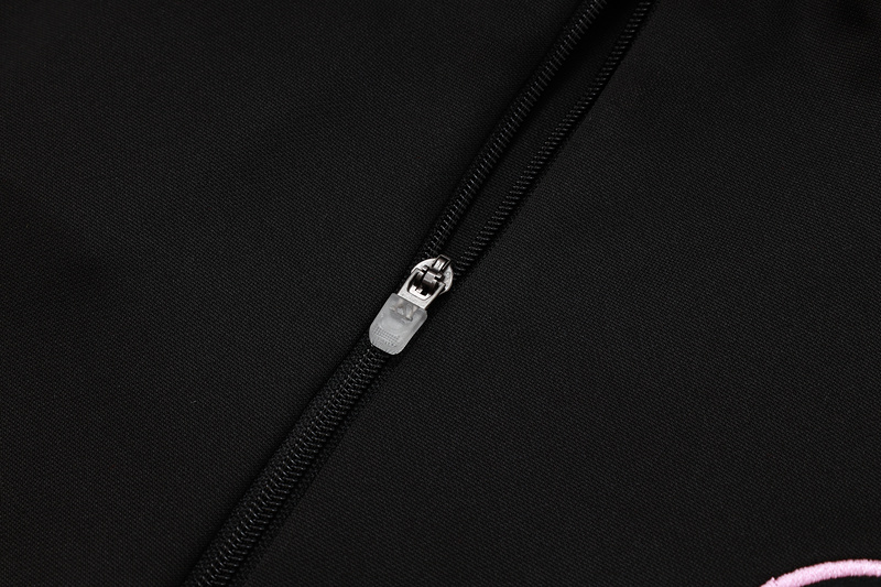 202526 Miami Black Long-sleeved half-pull training kit Football team kit
