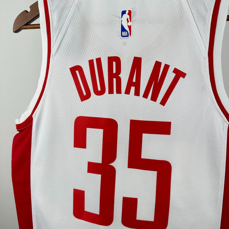 NBA Houston Rockets V-Neck White Jersey DURANT#35 S-XXL