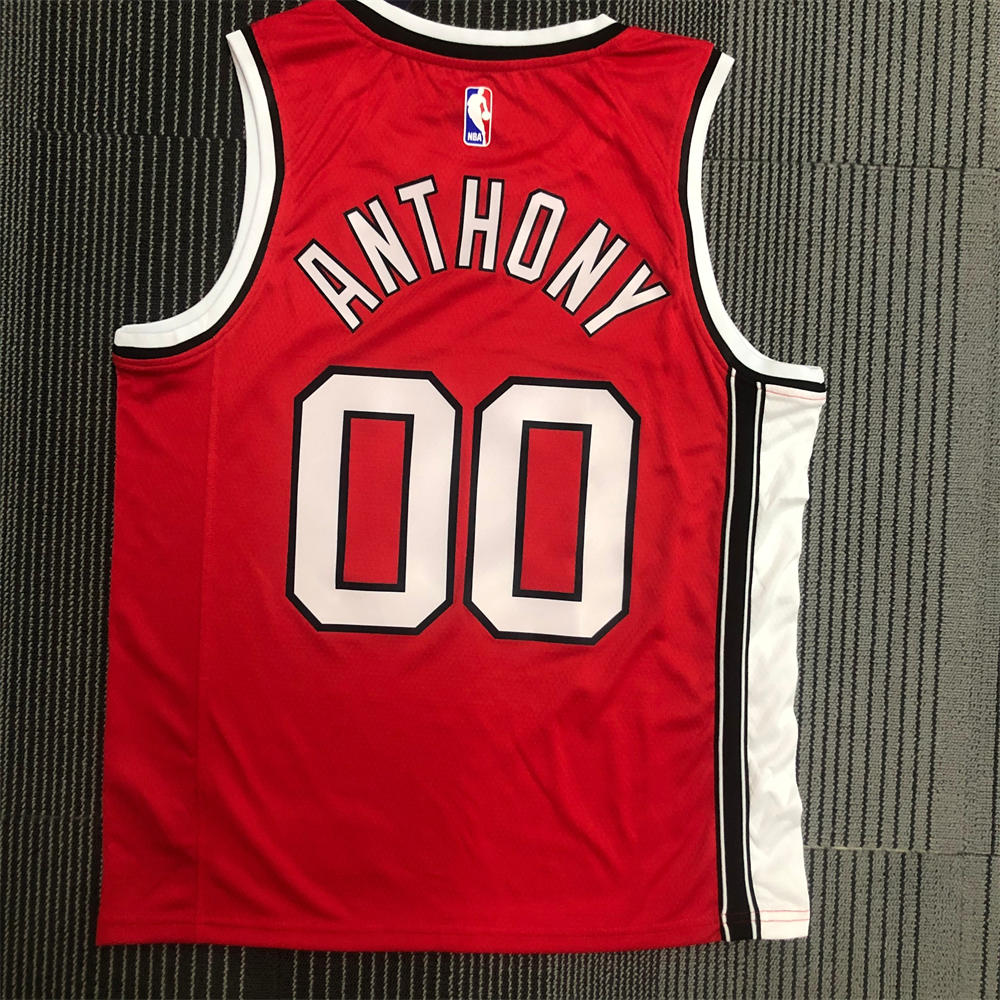 NBA Portland Trail Blazers Round Neck White Jersey ANTHONY#00 S-XXL