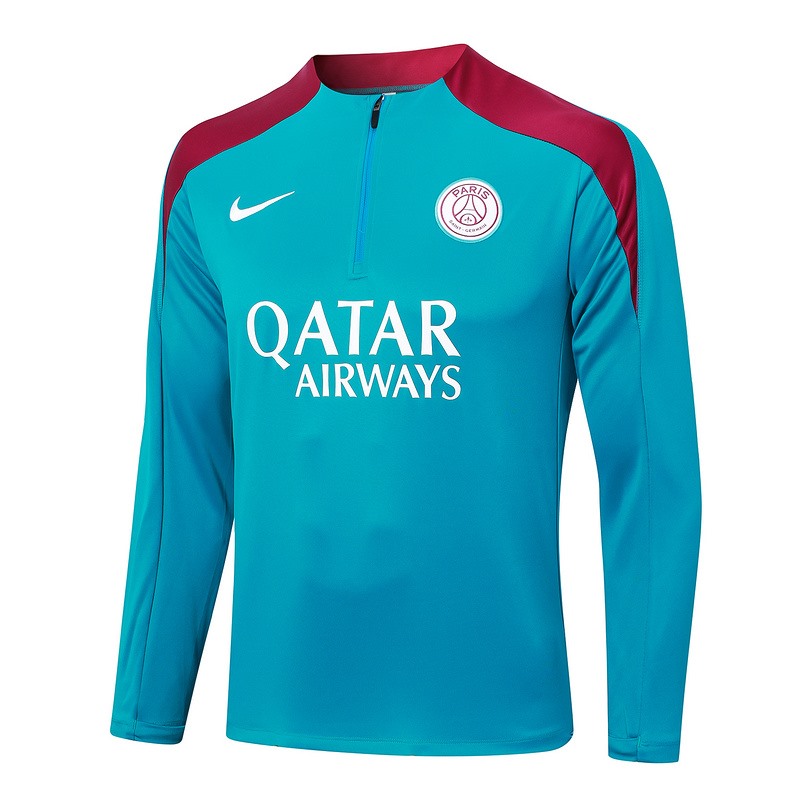 24/25 PSG Blue Long-sleeved half-pull training kit Football team kit