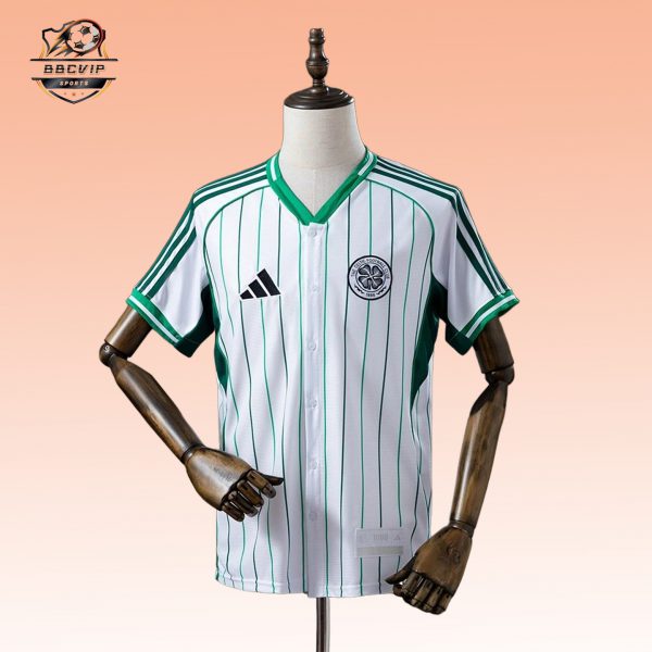2025/26 Celtics US Pack Full-Button Baseball White jersey Fan version