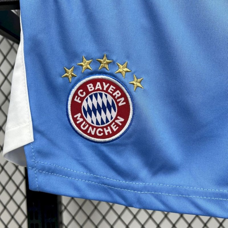 2025/26 Bayern Munich Blue Goalkeeper jersey kids Kits size: 16-28