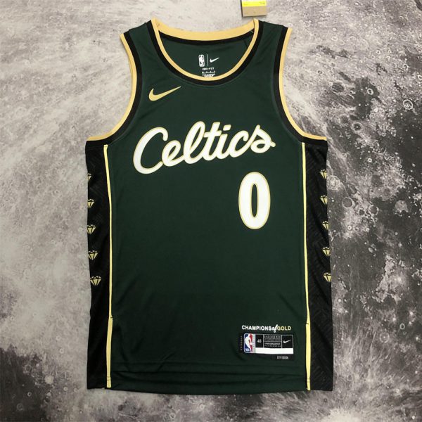 NBA Boston Celtics Round neck Deep Green Jersey Tatum#0 S-XXL