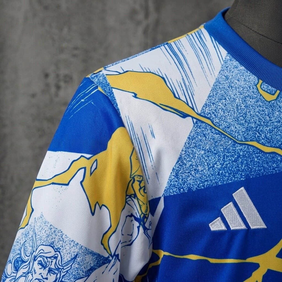 2025/26 Real Madrid Marvel Comics Blue Jersey Fan version