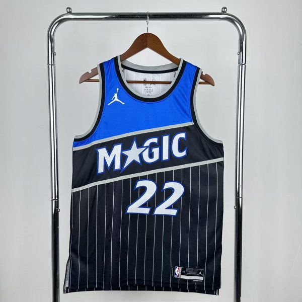 NBA Orlando Magic 2025/26 Round Neck Jordan Edition Black Jersey WAGNER#22