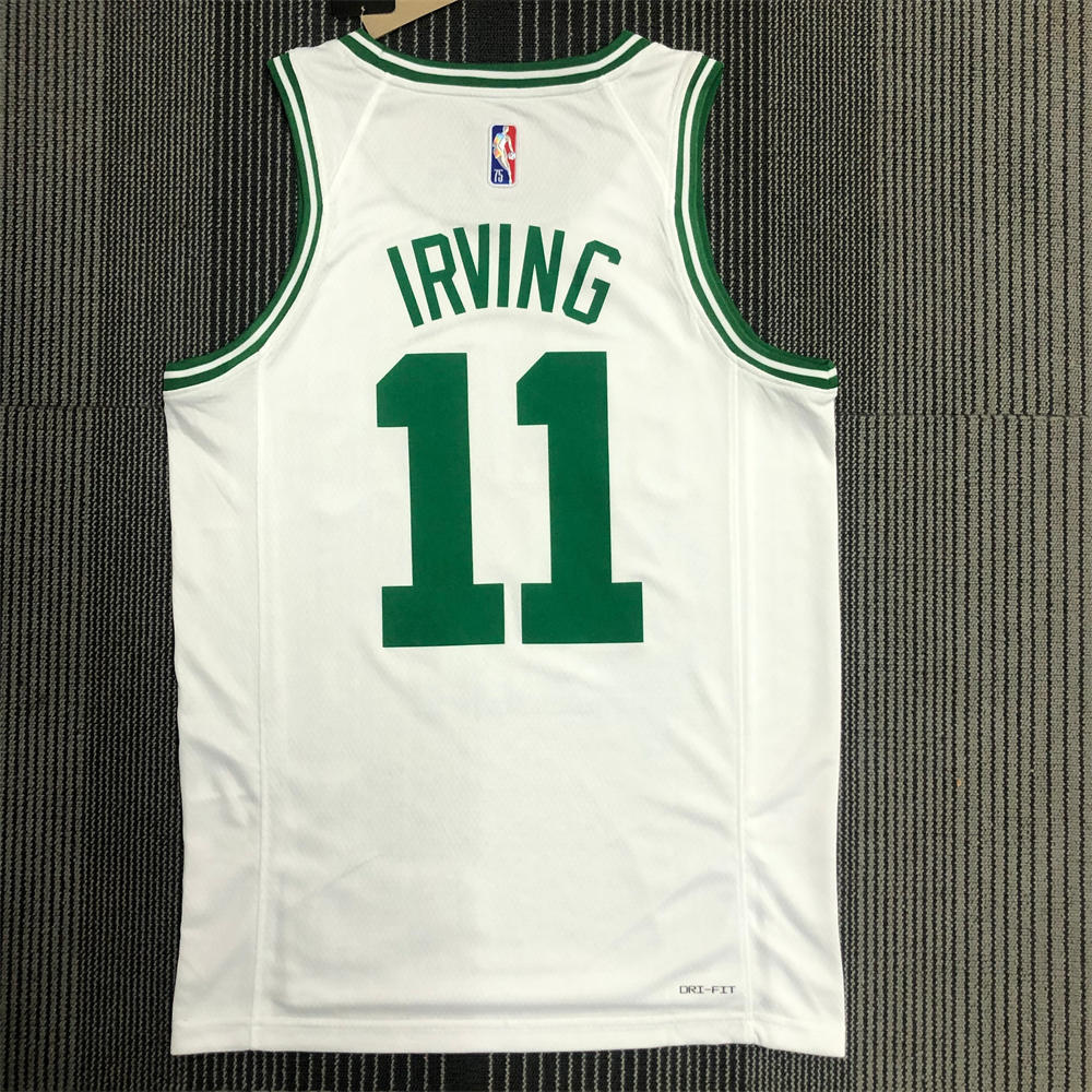 NBA Boston Celtics Round Neck 75th anniversary White Jersey IRVING#11 S-XXL