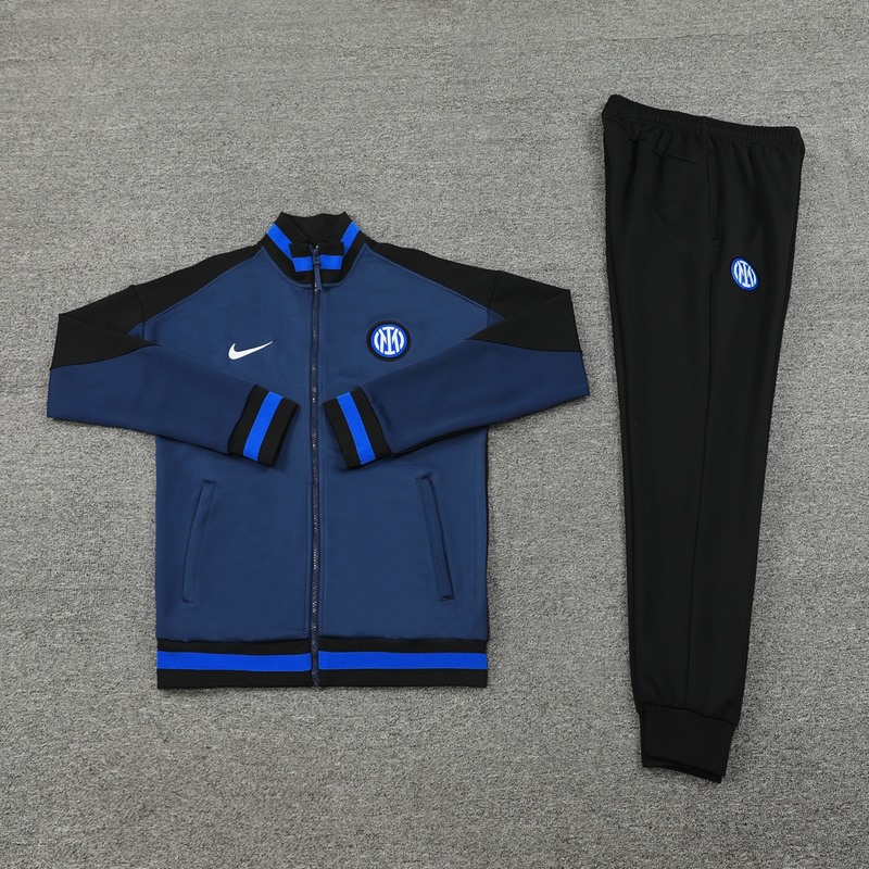 2024 Inter Milan Deep Blue Jacket Training Suit Set Football Team Shirt Sports Fashion