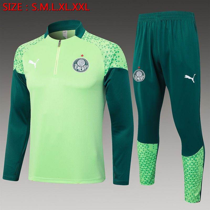 24/25 Palmeiras Green Long-sleeved half-pull training kit Football team kit