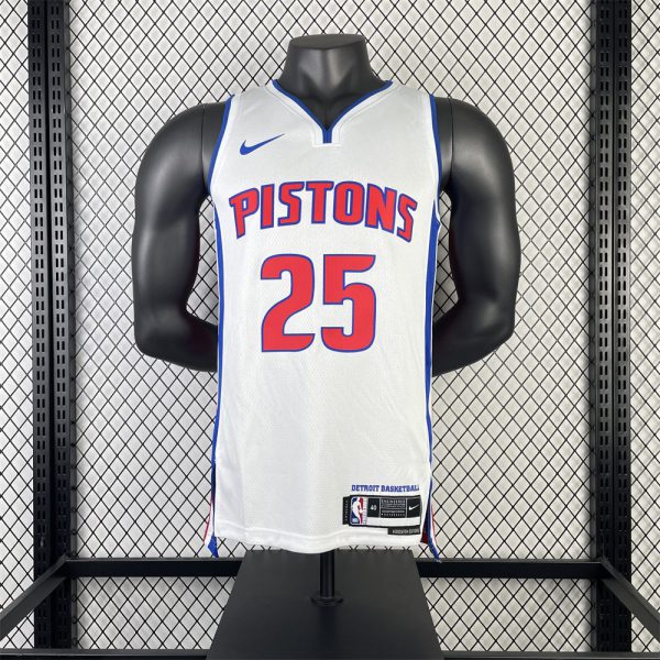 NBA Detroit Pistons 2024 ROSE#25 Swingman White Jersey S-XXL