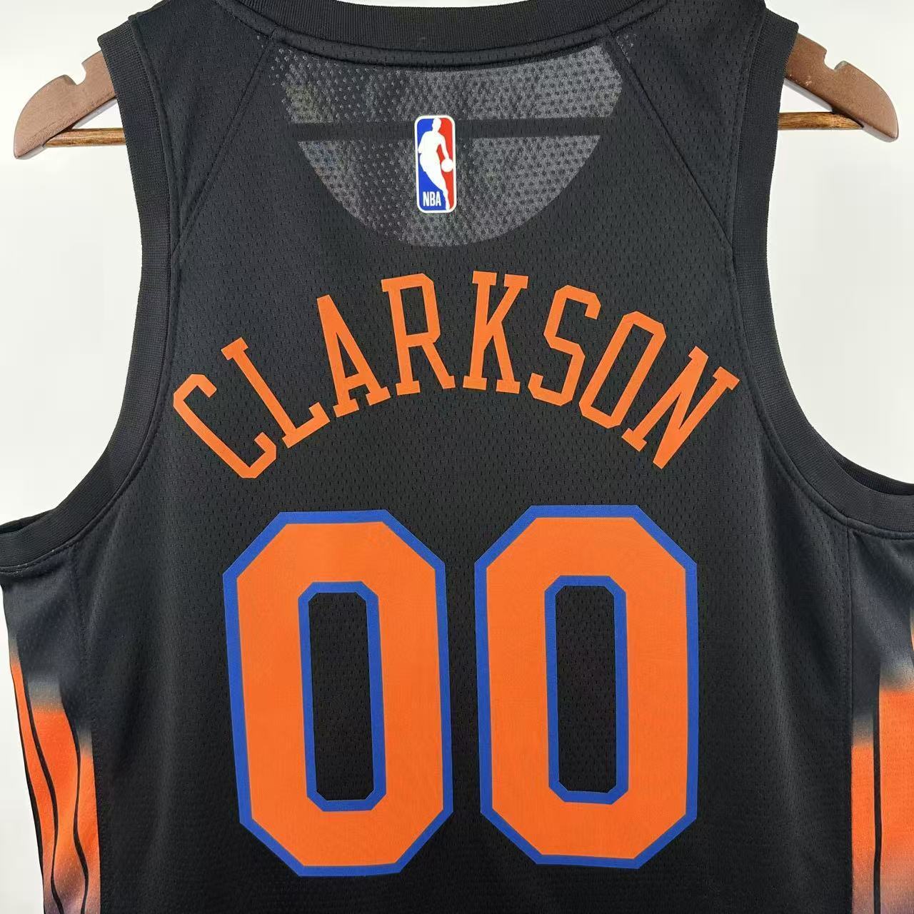 NBA 2026 New York Knicks Black  jersey CLARKSON#00