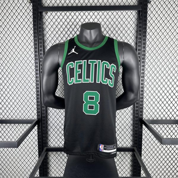 NBA Boston Celtics 2023 Round Neck Black Jersey PORZINGIS#8 S-XXL