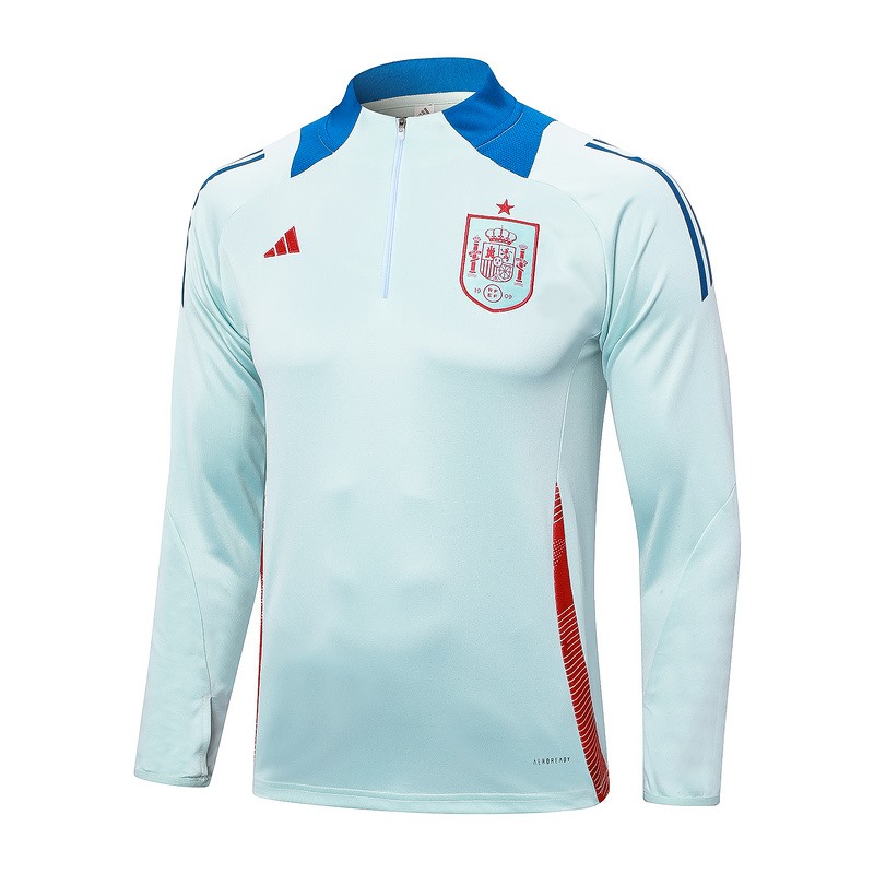24/25 Spain Light Green Long-sleeved half-pull training kit Football team kit