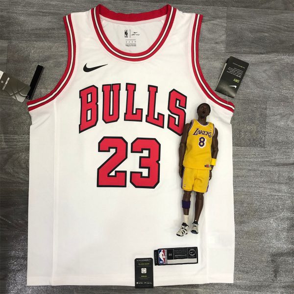 NBA Chicago Bulls Round neck White Jersey JORDAN#23 S-XXL