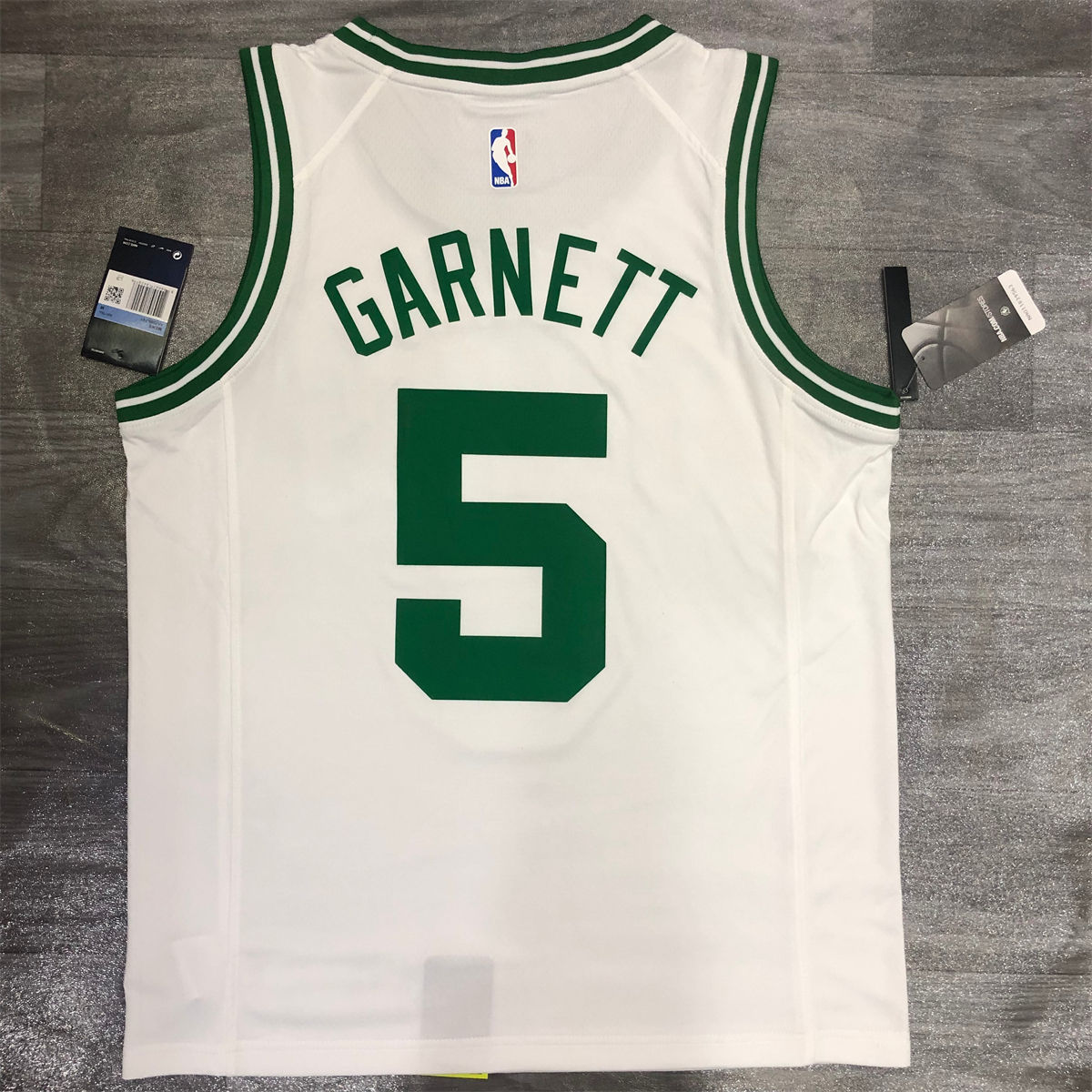 NBA Boston Celtics round neck White Jersey GARNETT#5 S-XXL
