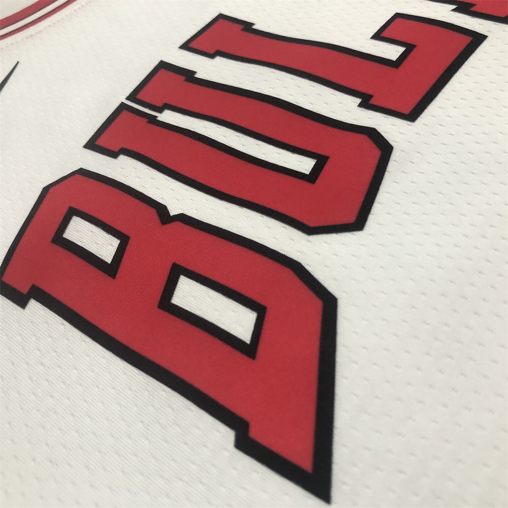 NBA Chicago Bulls Round Neck White Jersey RODMAN#91 S-XXL