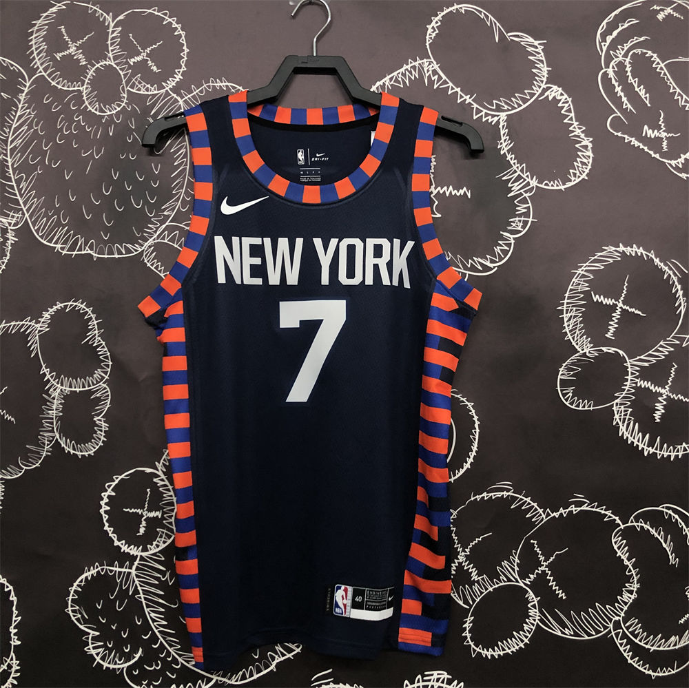NBA New York Knicks Round Neck Black jersey S-XXL