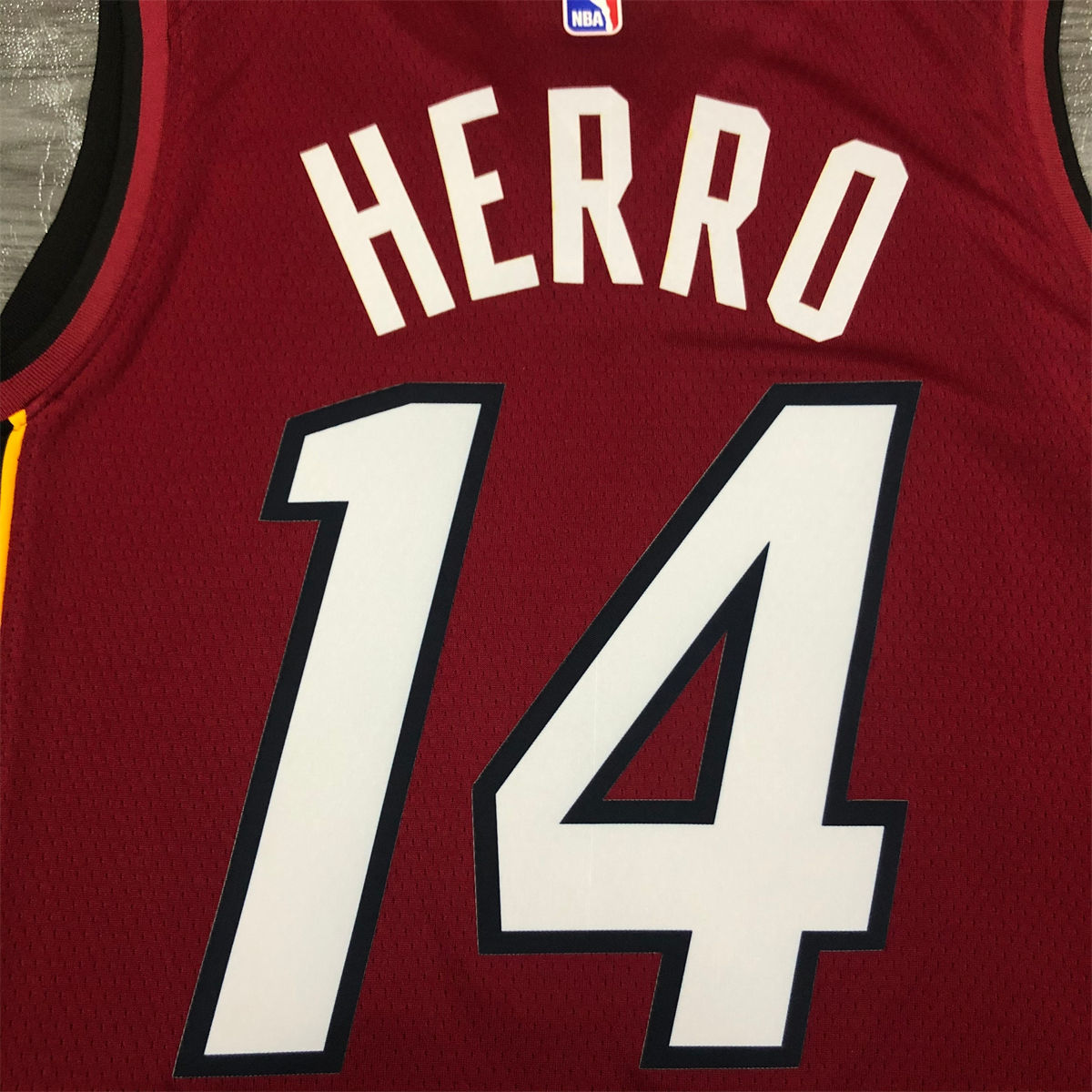 NBA Miami Hearts V-Neck Red Jersey HERRO#14 S-XXL