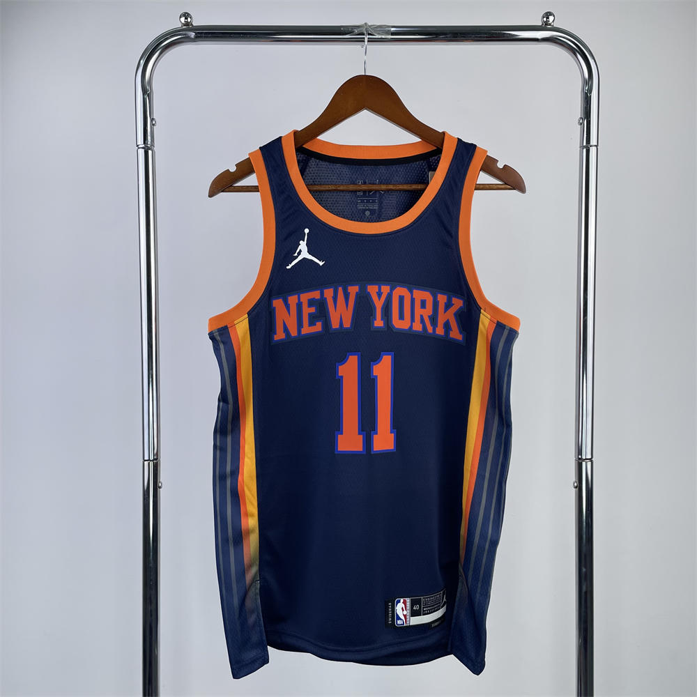 NBA New York Knicks V-Neck JORDAN Edition Black jersey BRUNSON#11 S-XXL