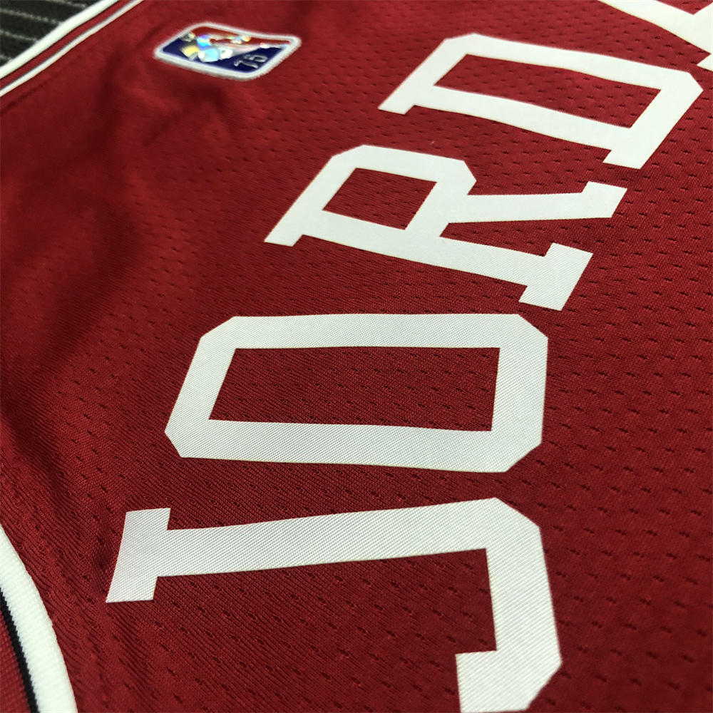 NBA Chicago Bulls Round Neck Red 75th anniversaryJersey JORDAN#45 S-XXL