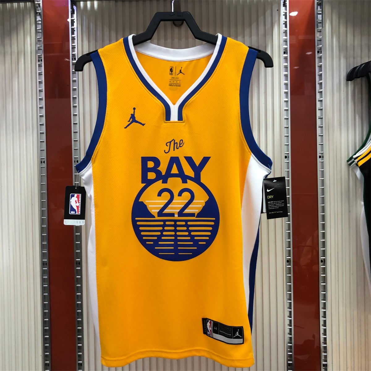 NBA Golden State Warriors V neck Yellow Jersey WIGGINS#22 S-XXL