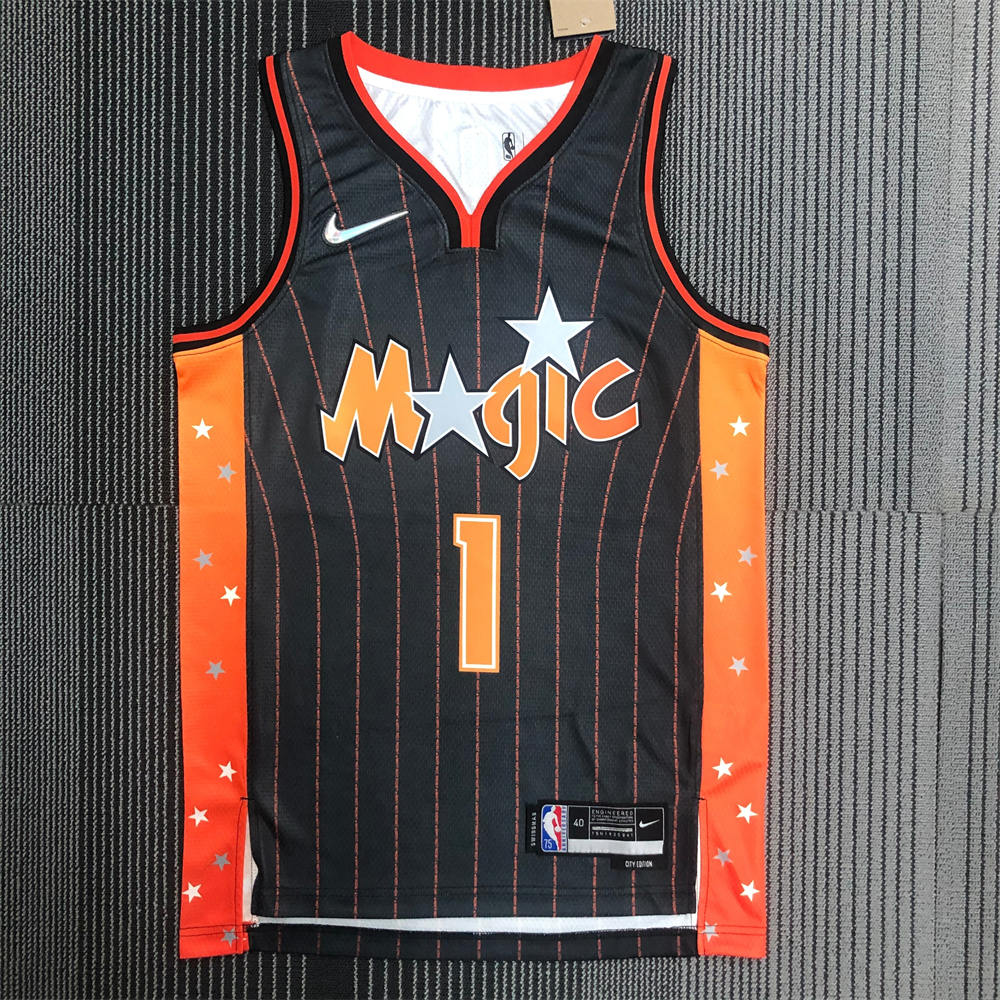 NBA Orlando Magic V-Neck Black 75th Anniversary McGRABY#1 JERSEY S-XXL