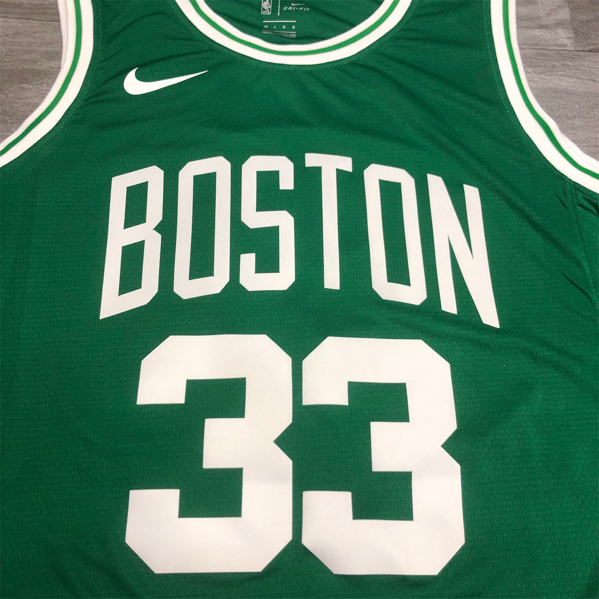 NBA Boston Celtics round neck Retro Green Jersey Bird#33 S-XXL