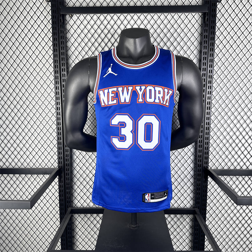 NBA New York Knicks 2024 JORDAN Edition Round Neck Blue jersey RANDLE#30 S-XXL