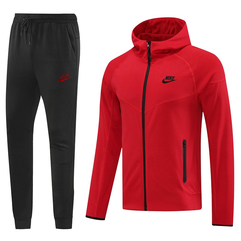 2024 Nike Red Hoodie Jacket Kit Set Football Team Shirt Sports Fashion