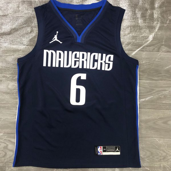 NBA Dallas Mavericks V Neck Royal Blue Jersey PORZINGIS#6 S-XXL