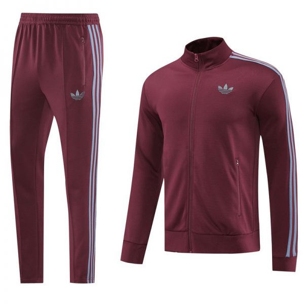 2024 Adidas maroon Jacket Training Suit Set Football Team Shirt Sports Fashion