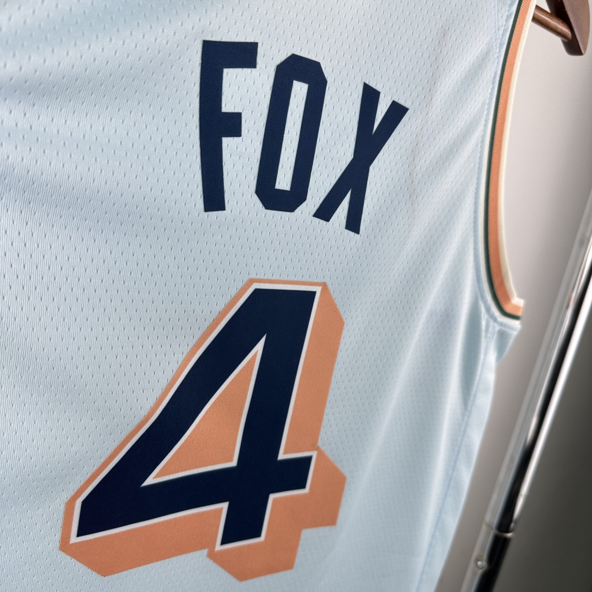 NBA San Antonio Spurs 24/25 V-Neck White jersey FOX#4 S-XXL
