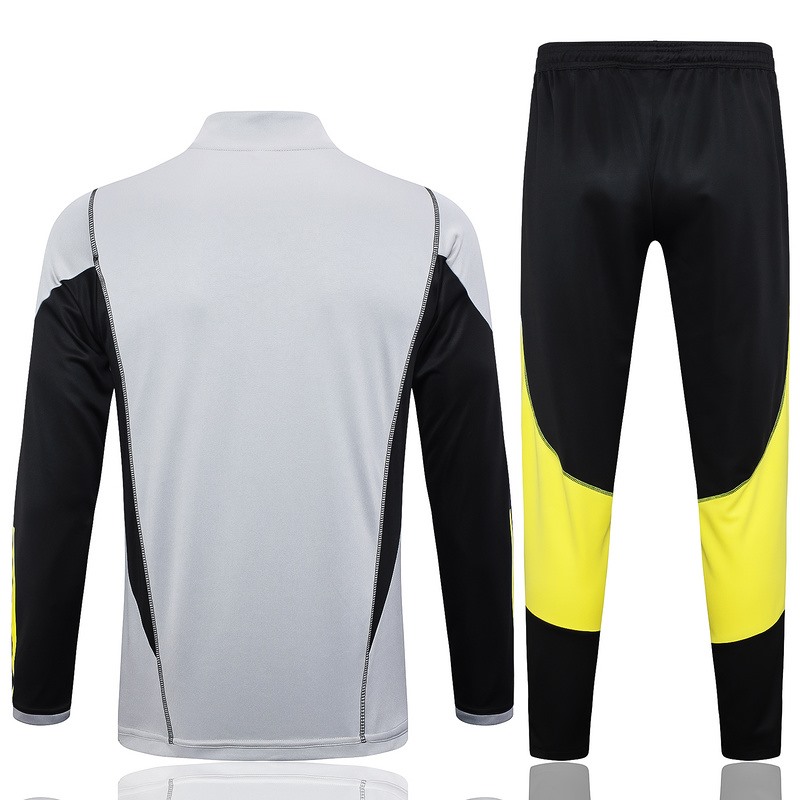 24/25 Flamengo Gray Long-sleeved half-pull training kit Football team kit