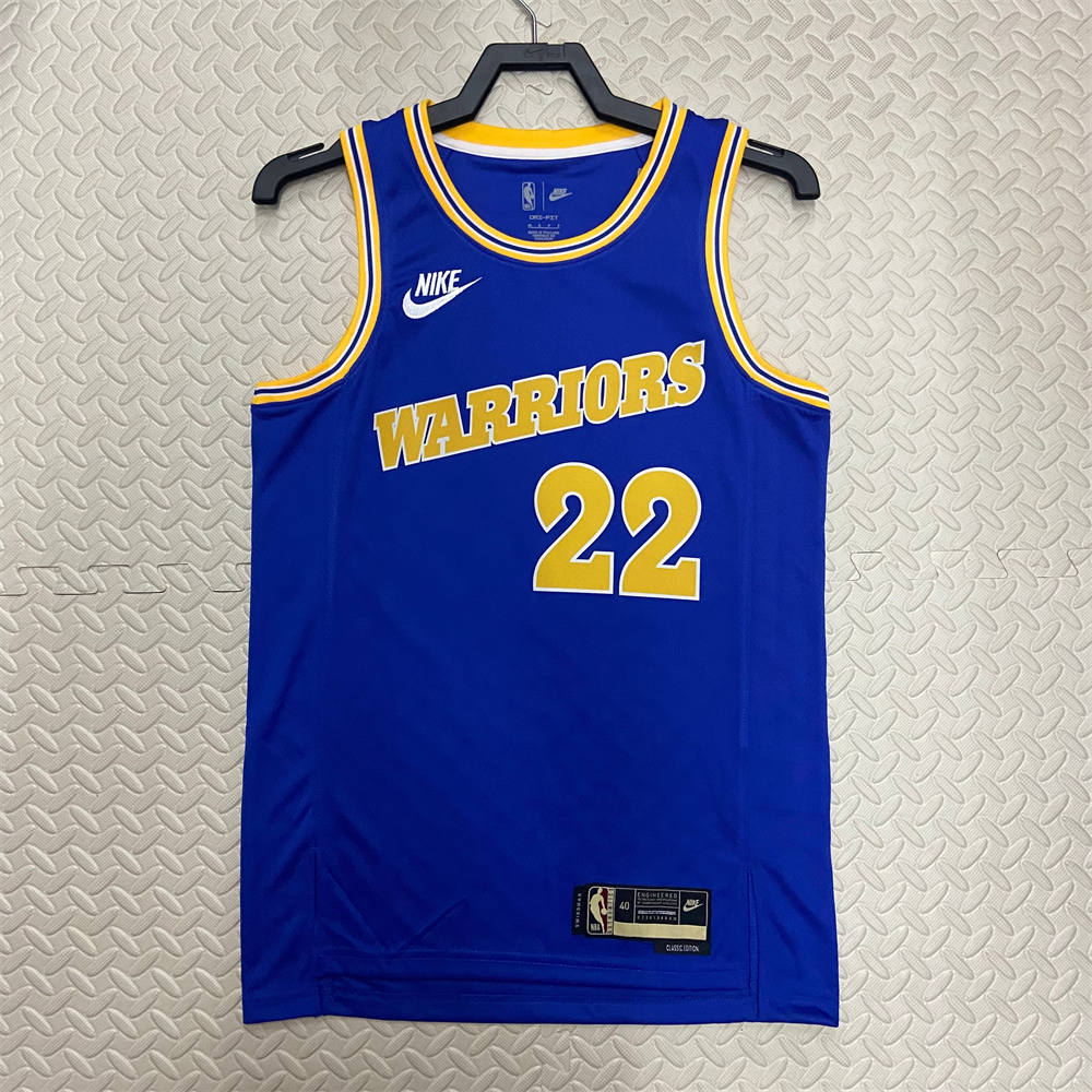 NBA Golden State Warriors Round Neck Blue Jersey WIGGINS#22 S-XXL