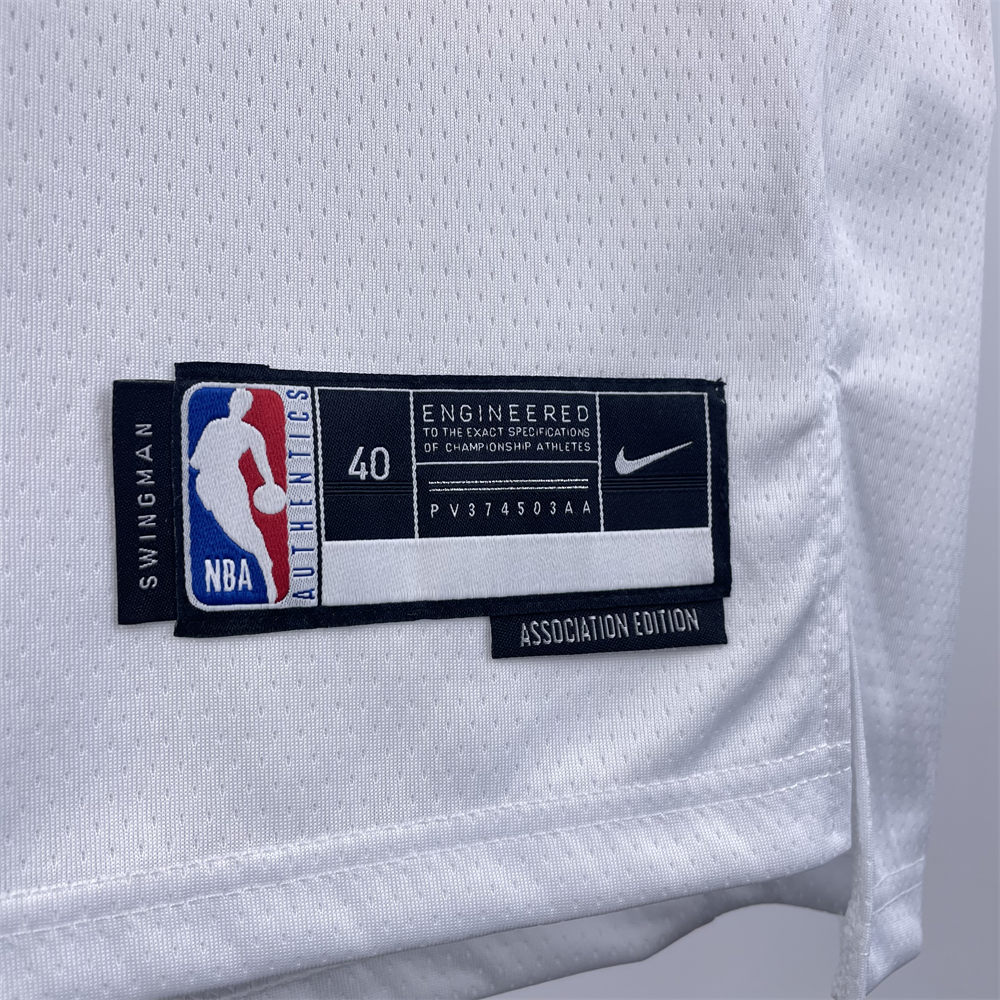 NBA Minnesota Timberwolves 2023 V-Neck White Jersey EDWARDS#5 S-XXL