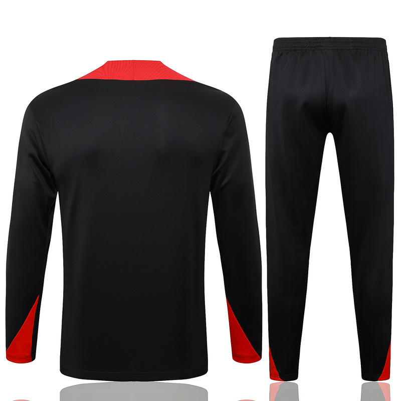 24/25 Portugal  Black Long-sleeved half-pull training kit Football team kit