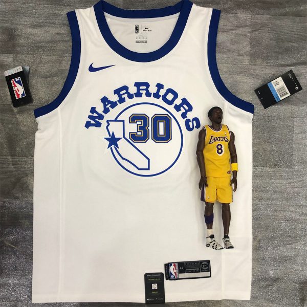 NBA Golden State Warriors Round neck White Jersey CURRY#30 S-XXL