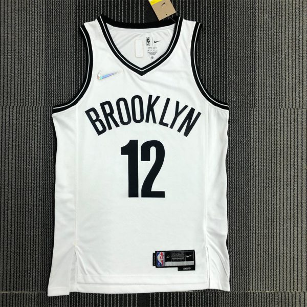 NBA Brooklyn Nets V-Neck White 75th anniversary Jersey HARRIS#12 S-XXL
