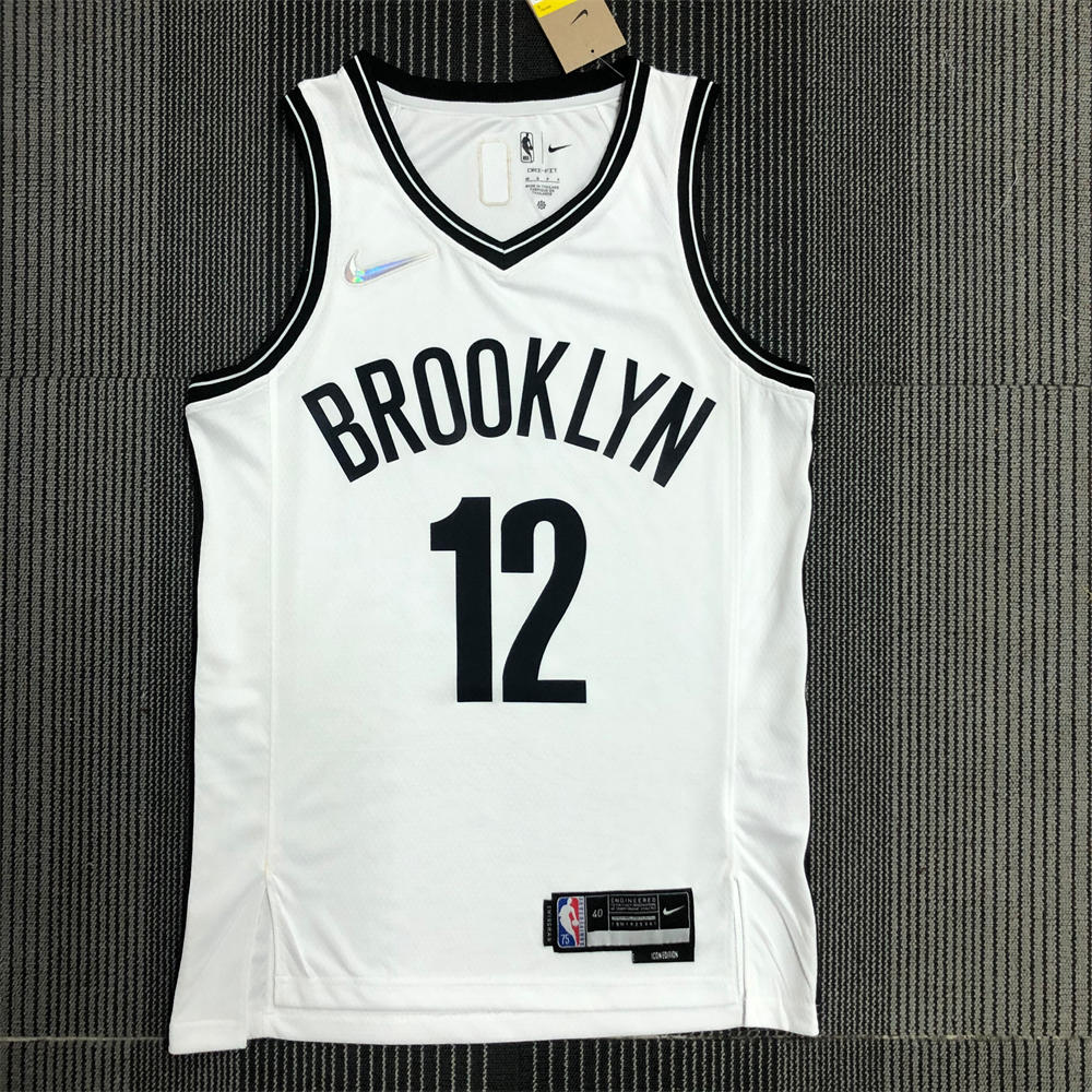 NBA Brooklyn Nets V-Neck White 75th anniversary Jersey HARRIS#12 S-XXL
