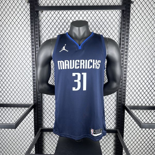NBA Dallas Mavericks V-Neck Royal Blue Jersey THOMPSON#31 S-XXL