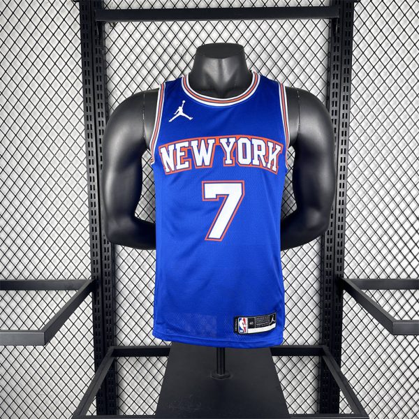 NBA New York Knicks 2024 JORDAN Edition Round Neck Blue jersey ANTHONY#7 S-XXL