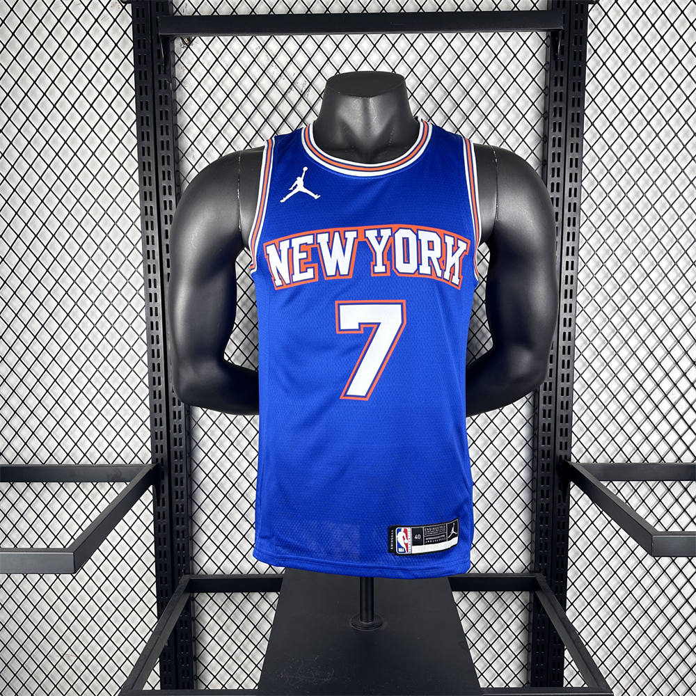 NBA New York Knicks 2024 JORDAN Edition Round Neck Blue jersey ANTHONY#7 S-XXL