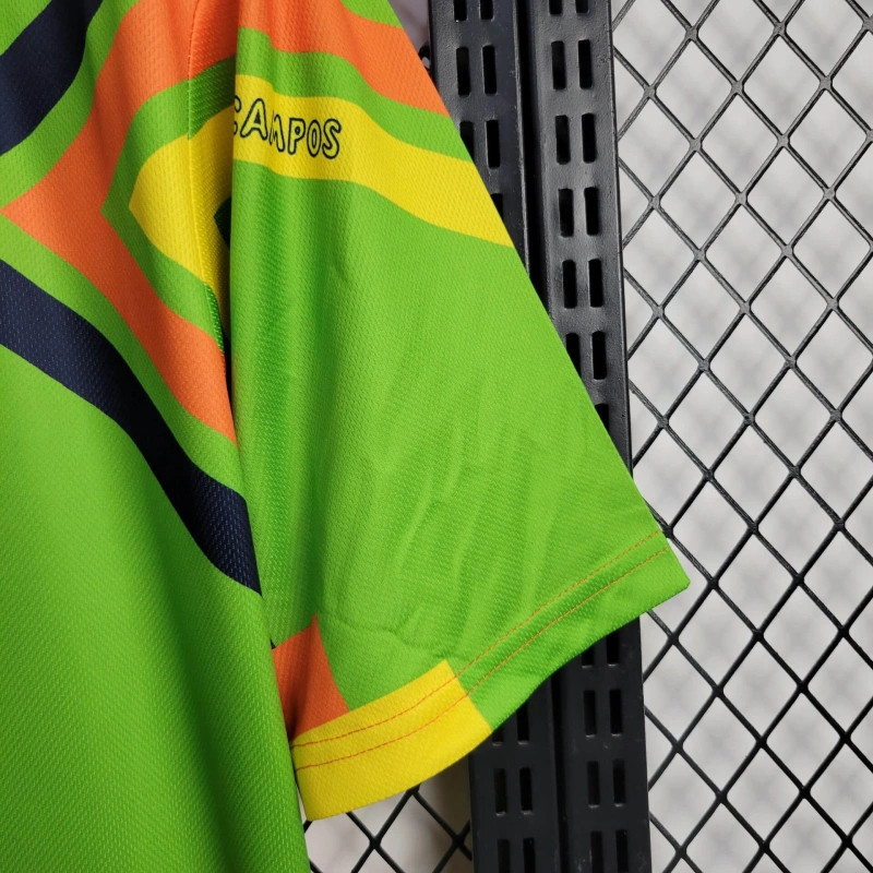 Retro Mexico 1995 Goalkeeper Green and Orange jersey Fan Version CAMPOS Number 1
