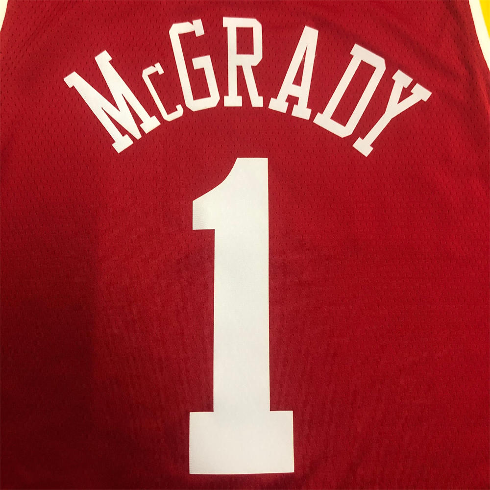 NBA Houston Rockets Round Neck Red Jersey McGRADY#1 S-XXL