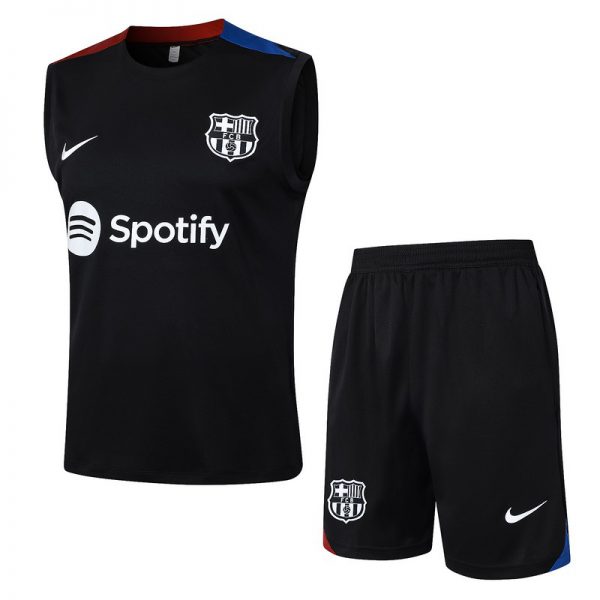 24/25 Barcelona Black Training Set Shirt and Shorts