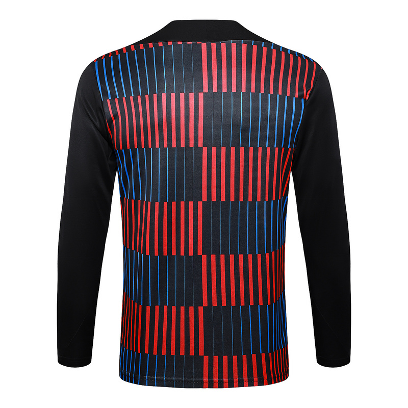 24/25 Barcelona Black Long-sleeved half-pull training kit Football team kit