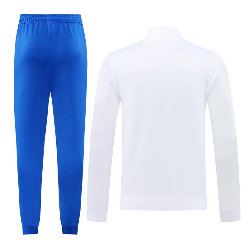 2024 Real Madrid White Jacket Training Suit Set Football Team Shirt Sports Fashion