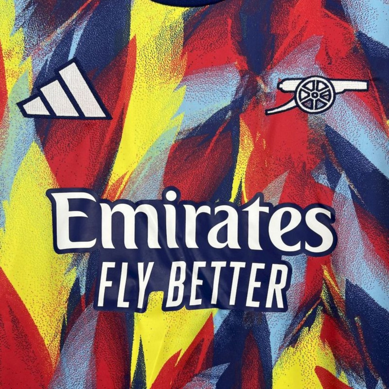 2025/26 Arsenal Colorful pre-match training Jersey Fan Version