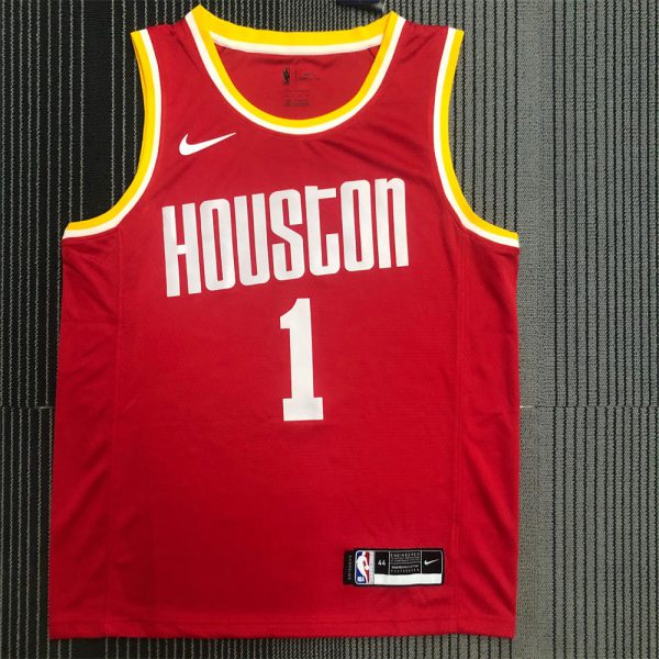 NBA Houston Rockets Round Neck Red Jersey McGRADY#1 S-XXL