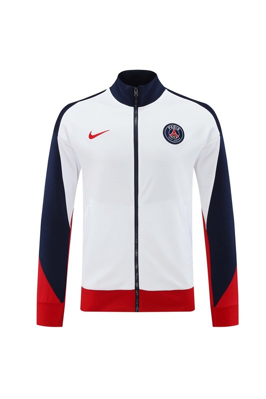 2024 PSG White Jacket Training Suit Set Football Team Shirt Sports Fashion