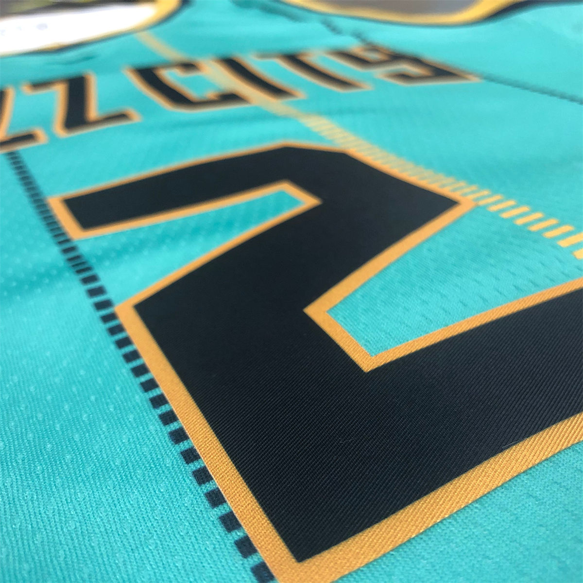 NBA Charlotte Hornets V-Neck Light Green Jersey BALL#2 S-XXL